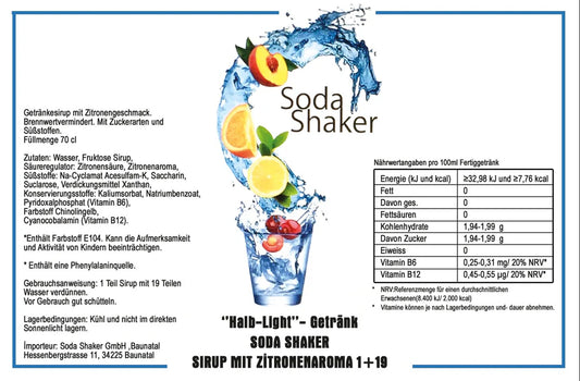 Zitronen Sirup in Flasche 0,7 Liter